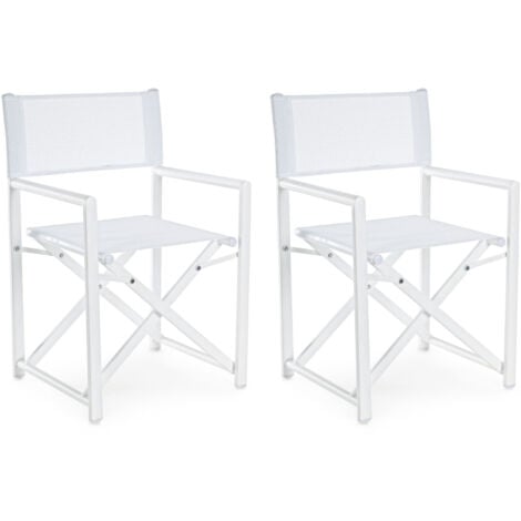 HELLIN Chaises de metteur en scène pliables d'extérieur (lot de 2) - CABOURG