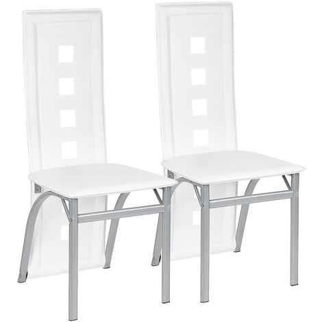 Chaises de salle à manger 2 chaises de salle à manger 2 chaises SET cuisine salle à manger chaise Blanc - Blanc