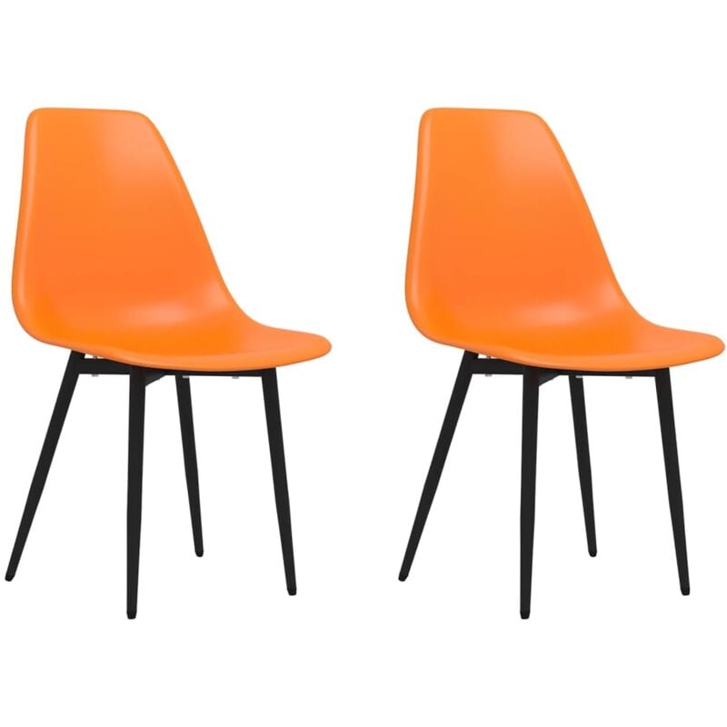 Chaises à manger lot de 2 orange pp Vidaxl