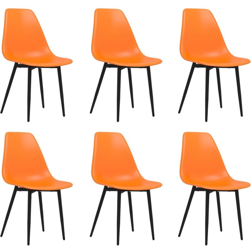 Chaises à manger lot de 6 orange pp Vidaxl
