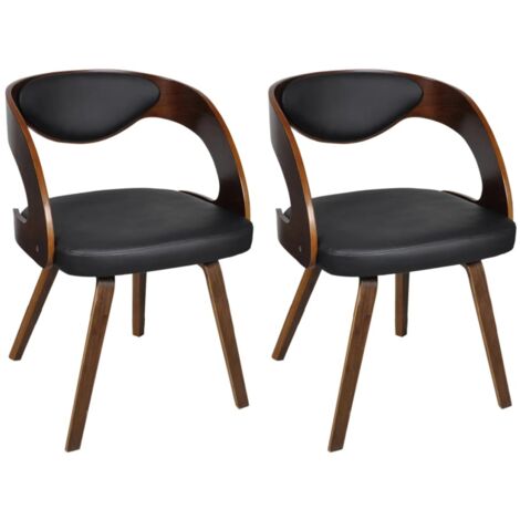 vidaXL 2/4/6x Bois Courbé Chaises de Salle à Manger Similicuir Multicolore