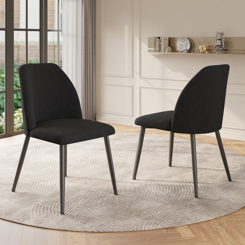 Redom - Chaises de salle à manger avec dossier (2 pièces), chaise de cuisine, chaise de salon de salle à manger, chaise ergonomique, pieds de chaise