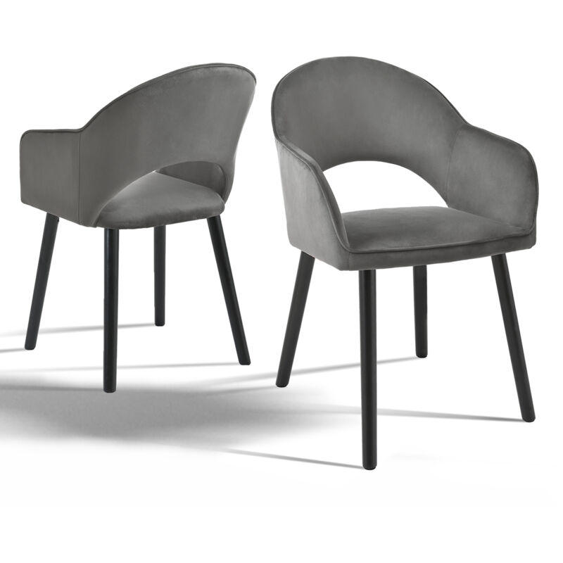 Goeurvant - Chaises de salle à manger confortables avec dossier en forme de croissant et accoudoirs ergonomiques, L'alliance parfaite de soutien et