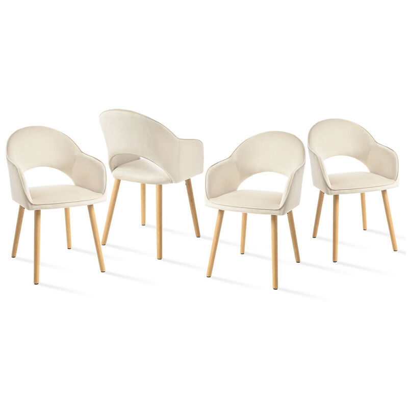 Goeurvant - Chaises de salle à manger confortables avec dossier en forme de croissant et accoudoirs ergonomiques, L'alliance parfaite de soutien et