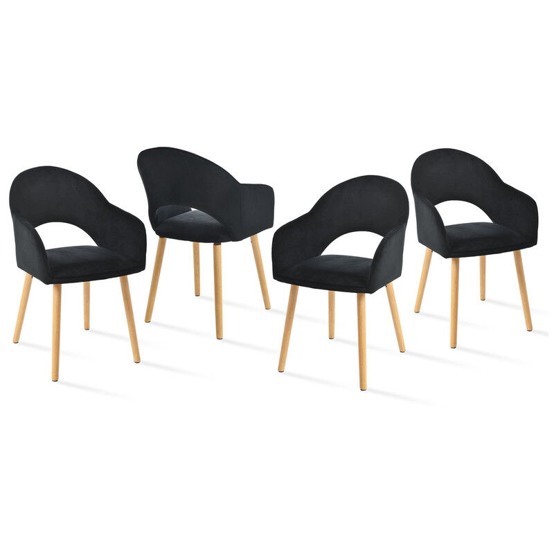 Goeurvant Chaises de salle à manger confortables avec dossier en forme de croissant et accoudoirs ergonomiques, L'alliance parfaite de soutien et de