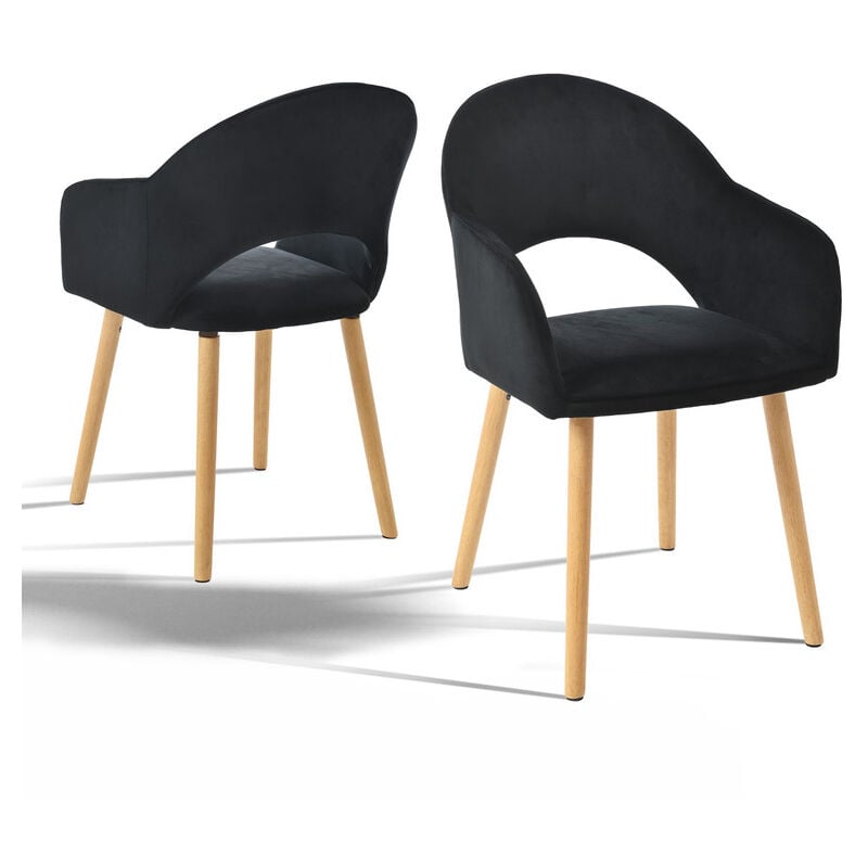 Goeurvant Chaises de salle à manger confortables avec dossier en forme de croissant et accoudoirs ergonomiques, L'alliance parfaite de soutien et de