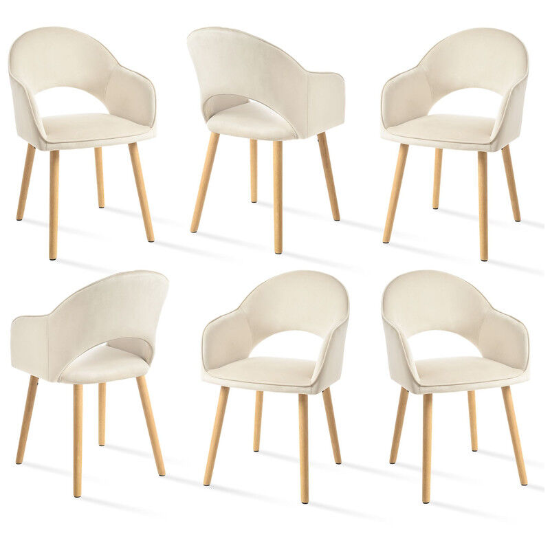 Goeurvant - Chaises de salle à manger confortables avec dossier en forme de croissant et accoudoirs ergonomiques, L'alliance parfaite de soutien et