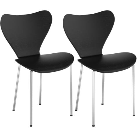 Chaises de Salle à Manger lot de 2 chaises Noir