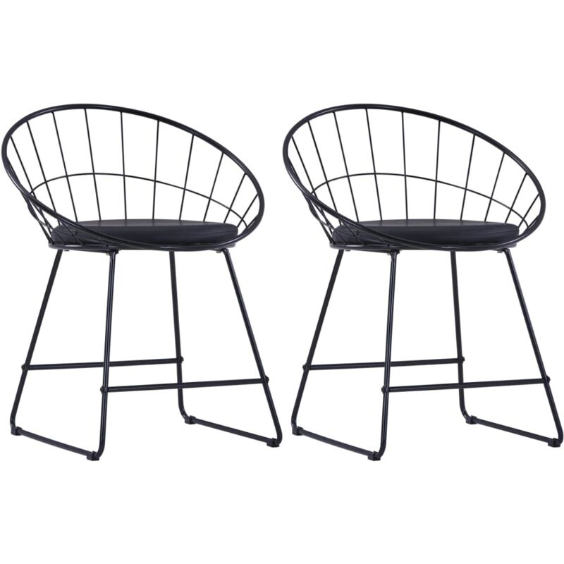 Ensemble de 2 chaises de restauration avec une session similaire disponible en différentes couleurs Couleur : noir