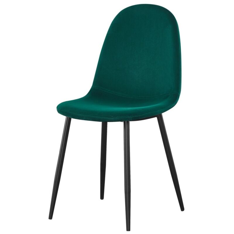 Meublorama - Chaise design boyld coloris Vert, pieds couleur noir pour votre salle à manger.
