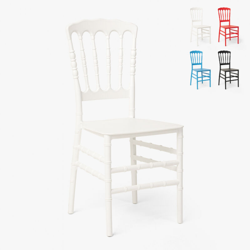 Ahd Amazing Home Design - Chaises design traditionnel pour cérémonies, restaurants et mariages Napoleon X | Blanc