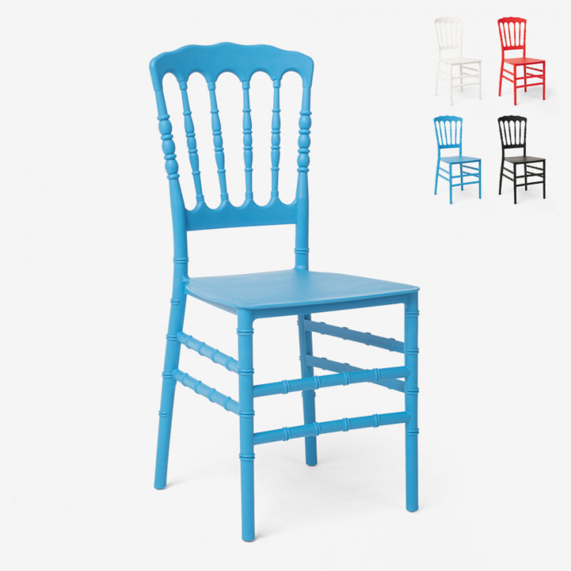 Chaises design traditionnel pour cérémonies, restaurants et mariages Napoleon X | Bleu