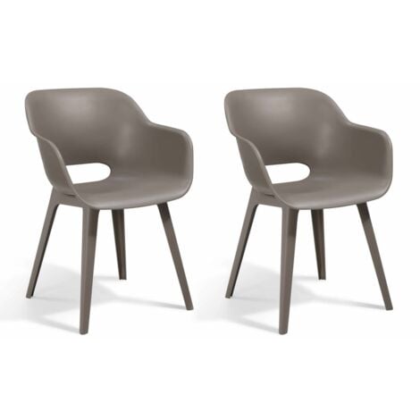 Chaises d'extérieur Akola lot de 2 Cappuccino Keter