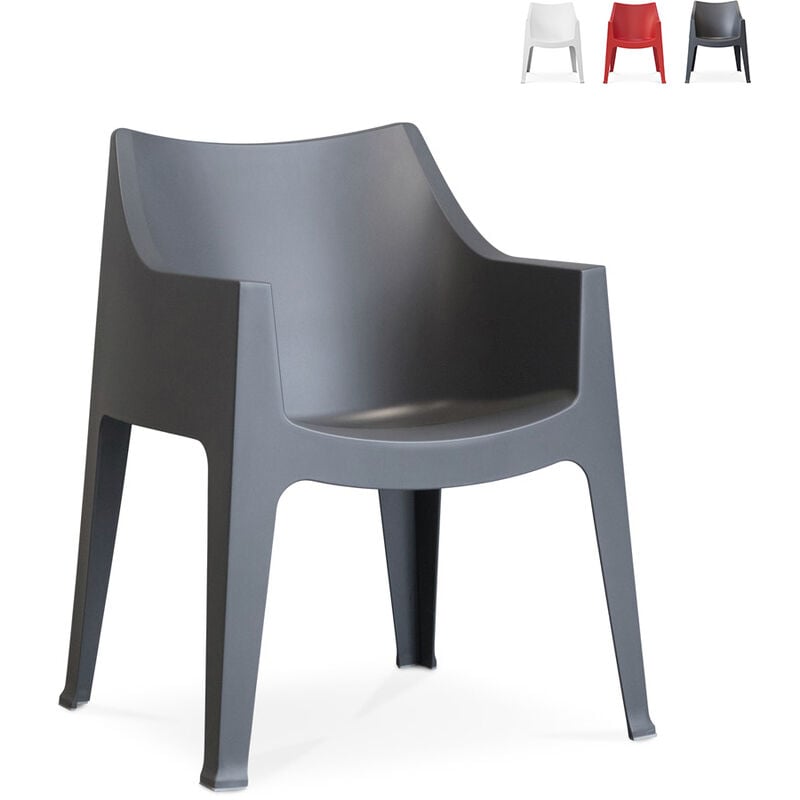 Scab Design - Chaises d'intérieur et d'extérieur Fauteuils avec accoudoirs Scab Coccolona Couleur: Noir