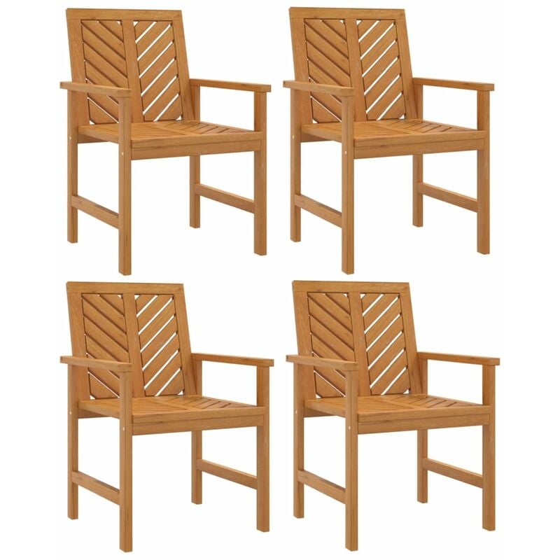 Vidaxl - Chaises à manger de jardin lot de 4 bois massif d'acacia