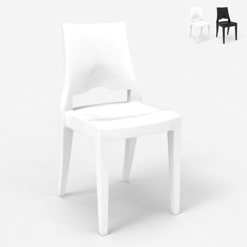 Scab Design - Chaises empilables design moderne restaurant bar et cuisine Scab Glenda Couleur: Blanc