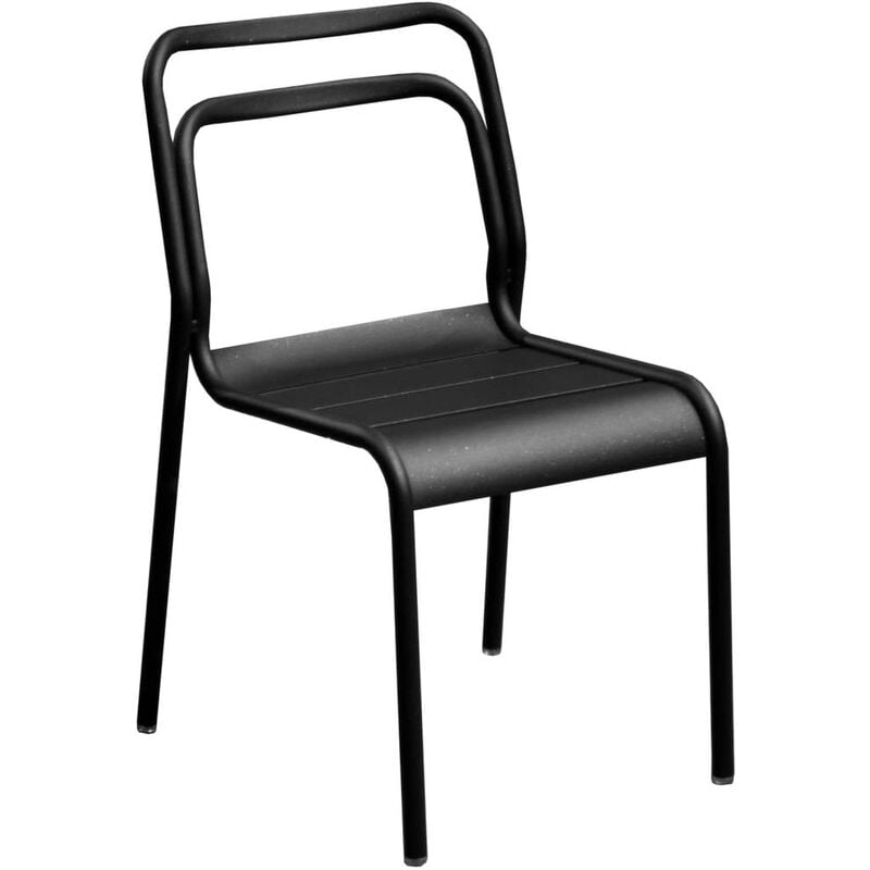 Proloisirs - Chaise en aluminium Eos - Noir
