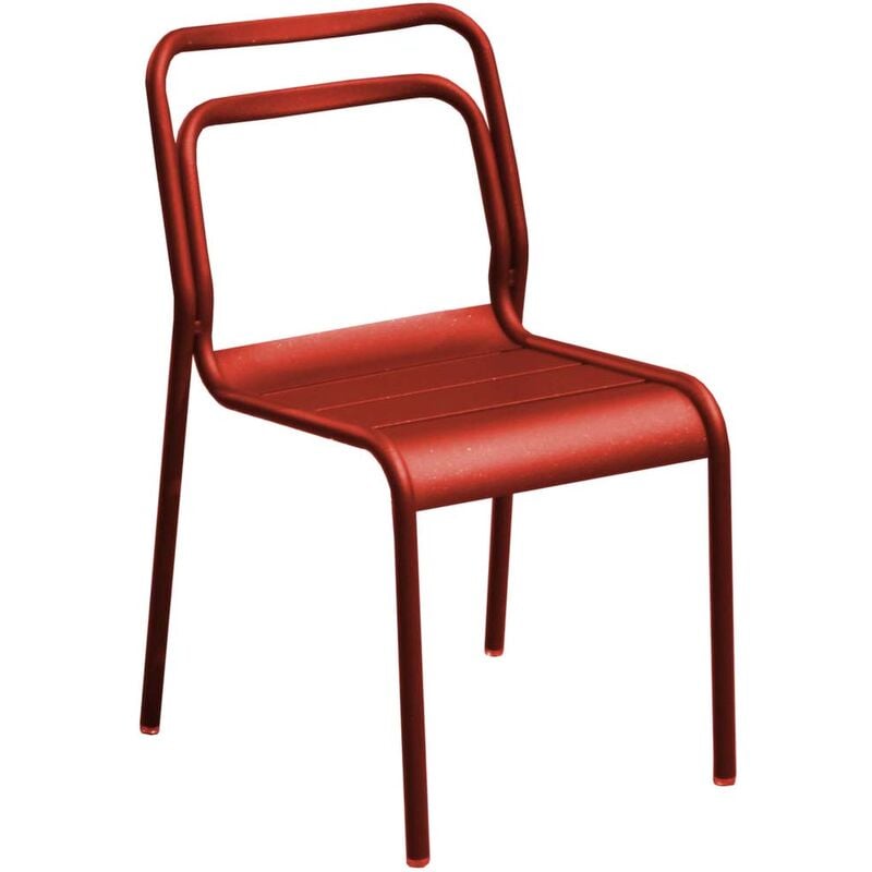 Proloisirs - Chaise en aluminium Eos - Rouge
