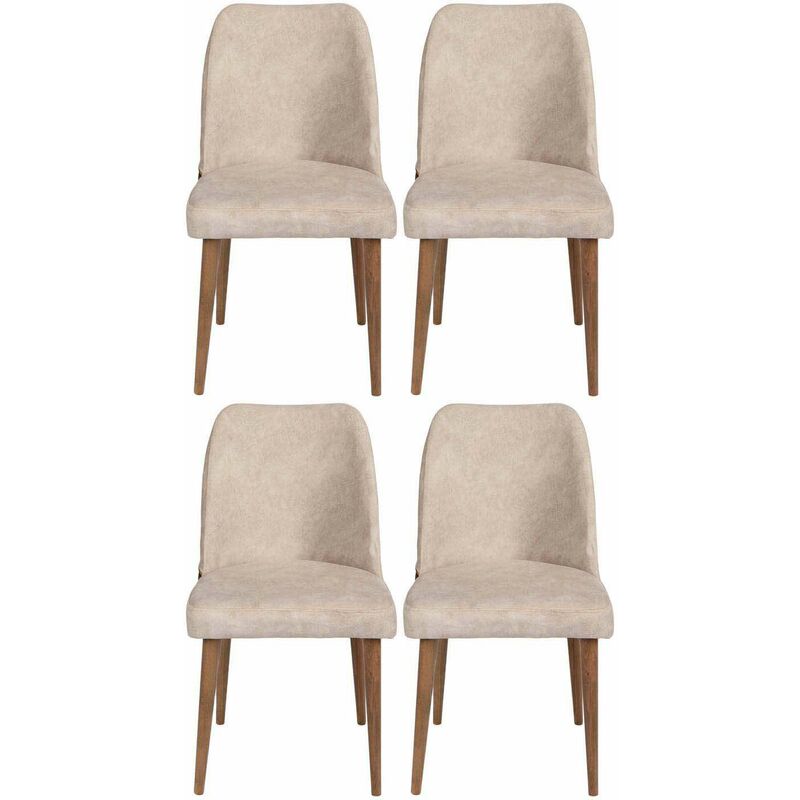 Asir Group Llc - Chaises en velours et métal Nova (Lot de 4)