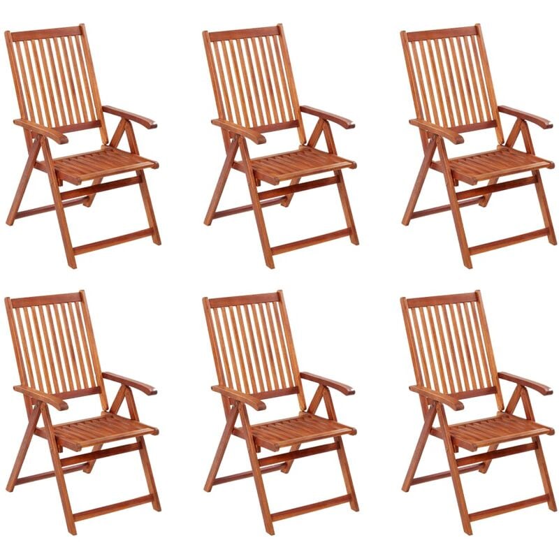 Vidaxl - Ensemble de 6 chaises de jardin repliées en bois d'acacia solide