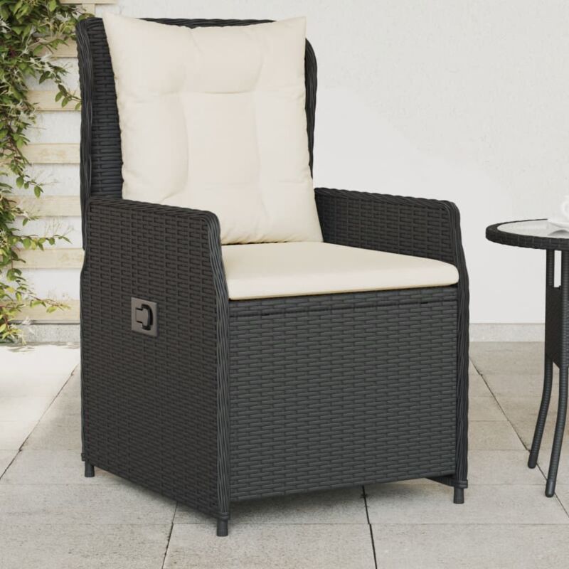 Vidaxl - Chaises inclinables de jardin lot de 2 noir résine tressée