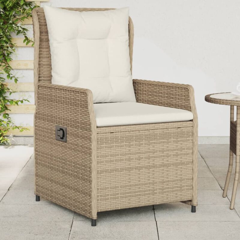 Vidaxl - Chaises inclinables de jardin lot de 2 beige résine tressée