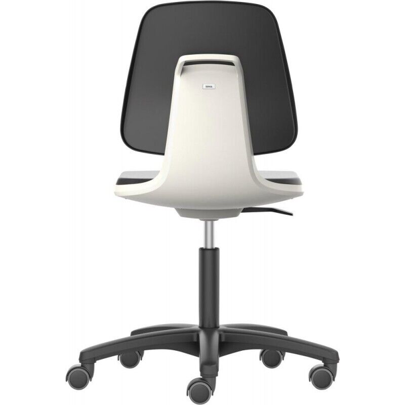 Bimos - Chaises Labsit 2 Blanc Plastique-cuir,avec roues