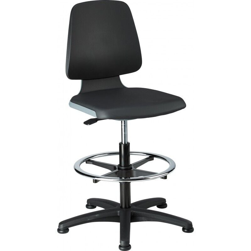 Bimos - Chaises Labsit 3 anthracite Plastique-cuir,avec pieds