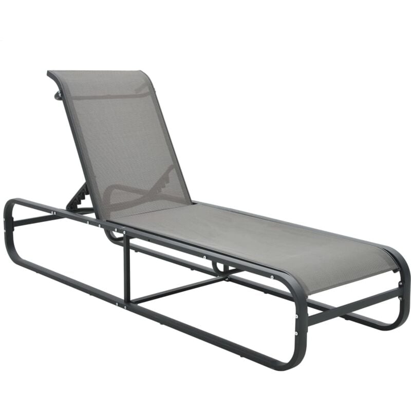 Chaise longue Aluminium et textilène vidaXL