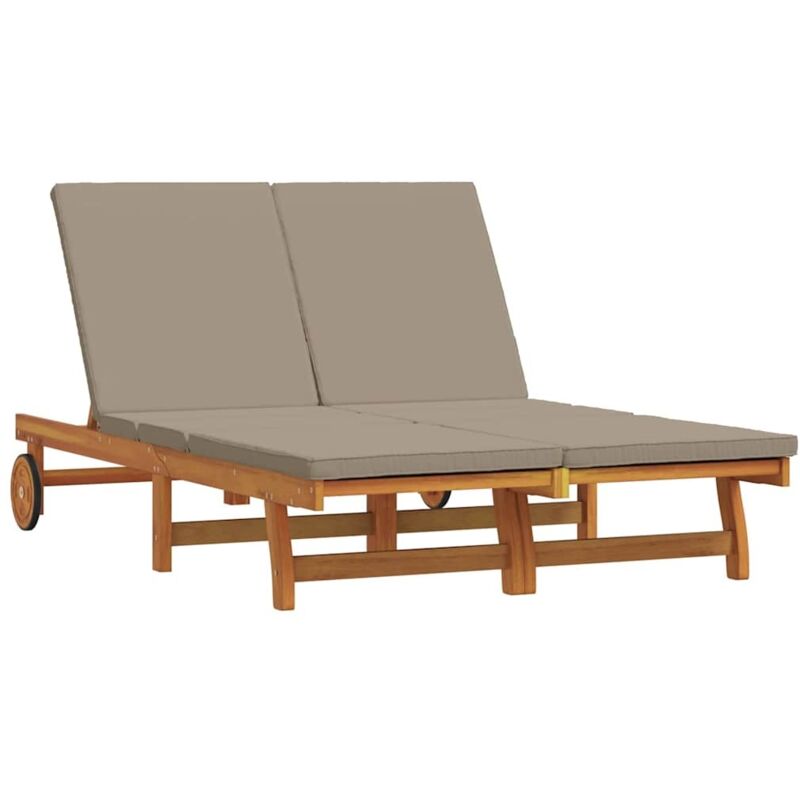 Vidaxl - Transat 2-personne Marron 125 x 200 x 84cm Bois d'acacia massif