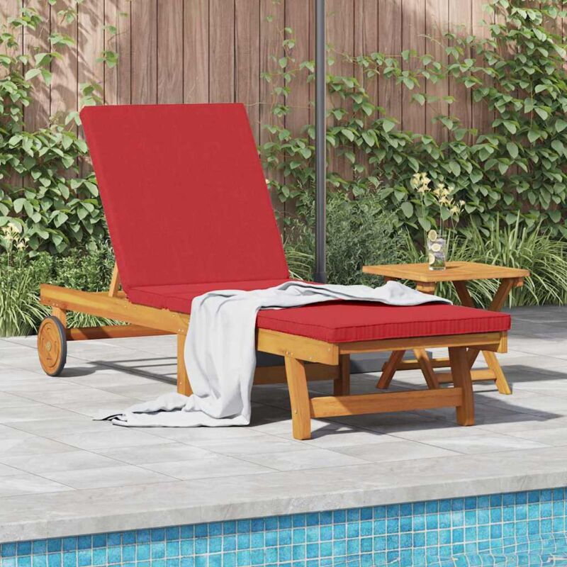 Transat 1-personne Marron 63 x 199 x 85cm Bois d'acacia massif vidaXL