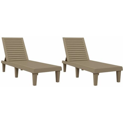Chaise longue marron clair 155x58x83 cm polypropylène vidaXL - Marron clair