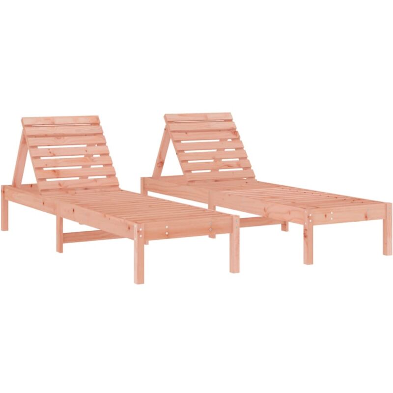 Vidaxl - Chaises longues lot de 2 199,5x60x74 cm bois massif de douglas