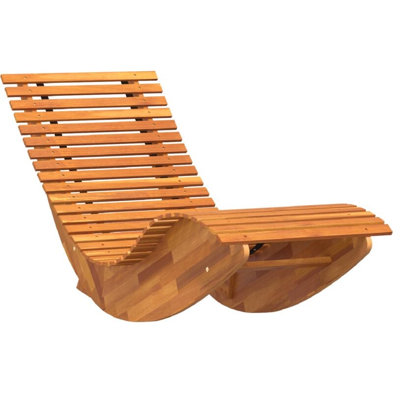 Vidaxl - Chaises longues à bascule 2 pcs en bois massif d'acacia