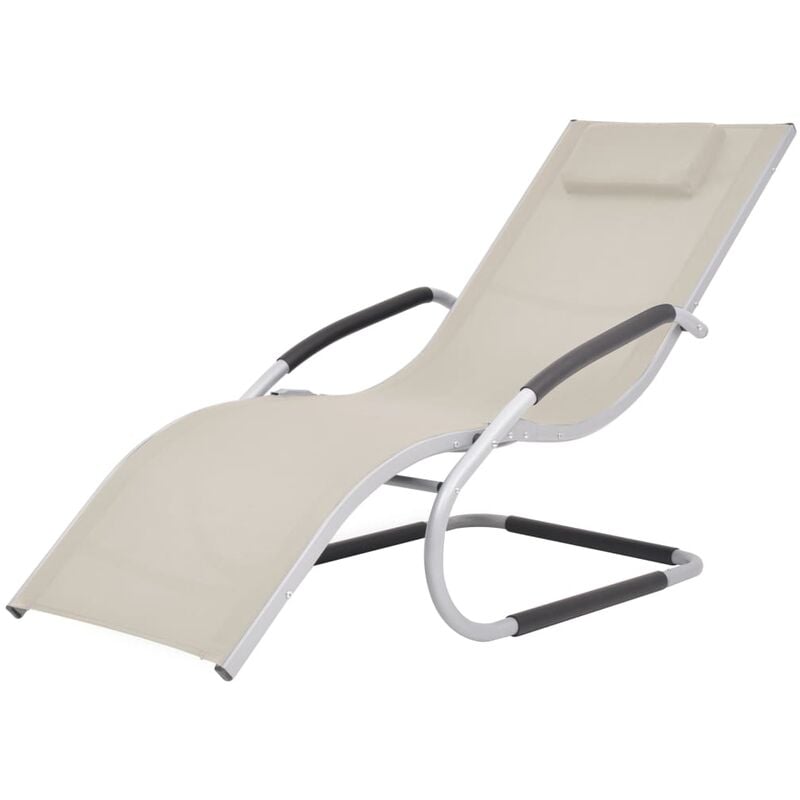Prolenta Premium - Maison du'Monde - Chaise longue avec oreiller Aluminium et