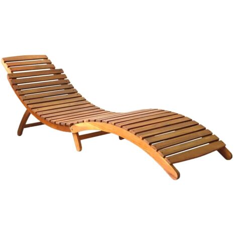 Chaises longues  Transat  Bain de soleil lot de 2 avec coussins Bois d'acacia solide