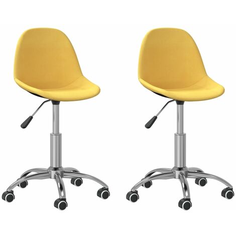 Chaise de bureau velours jaune or pivotante avec accoudoirs - Cbc