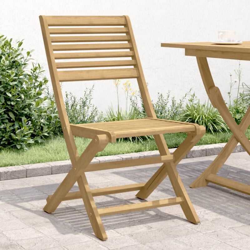 Vidaxl - Chaises pliables de jardin lot de 4 bois massif d'acacia