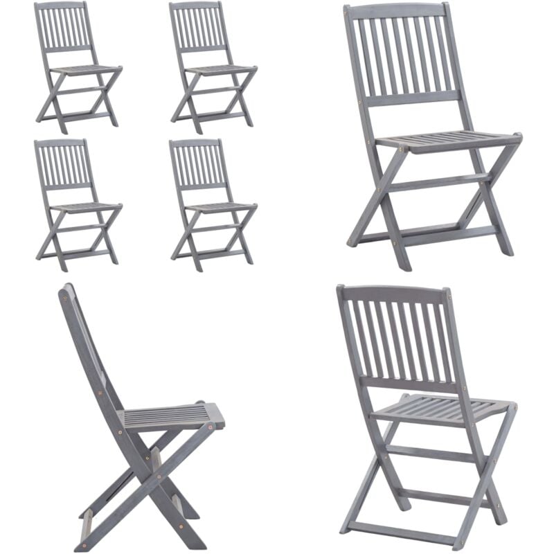 Chaises pliables d'extérieur lot de 4 Bois d'acacia solide - Chaise De Jardin - Chaise Pliable - Mobilier De Jardin - Acacia - Meubles De Jardin