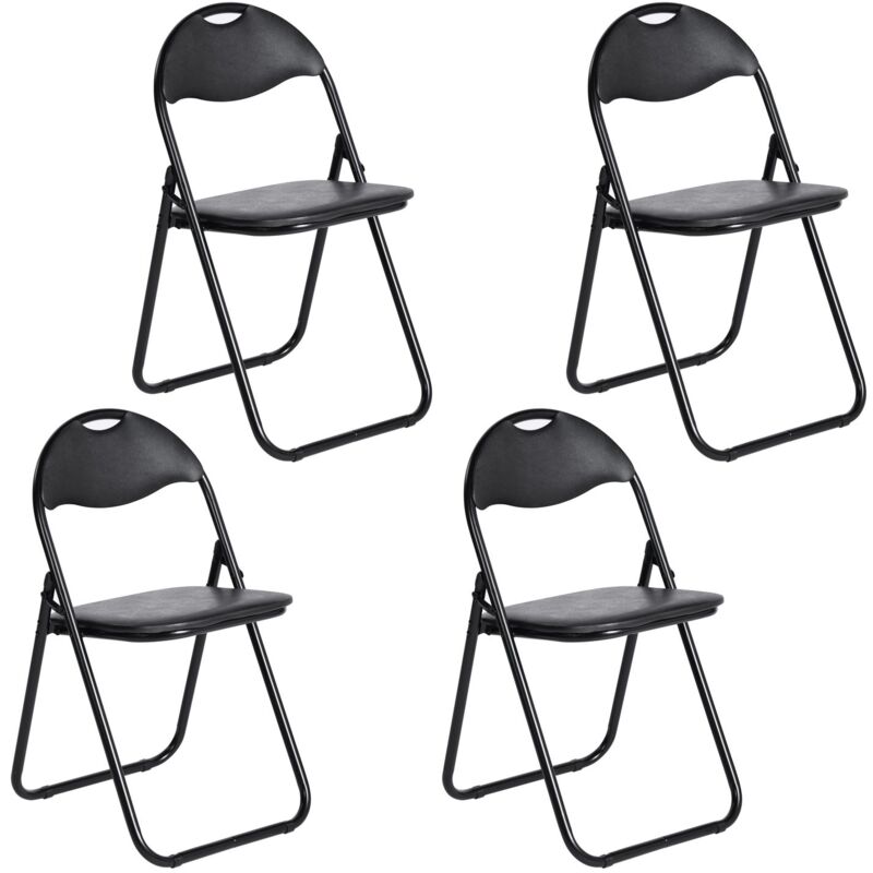 Eggree - Lot de 4 Chaises pliantes empilables rembourrées