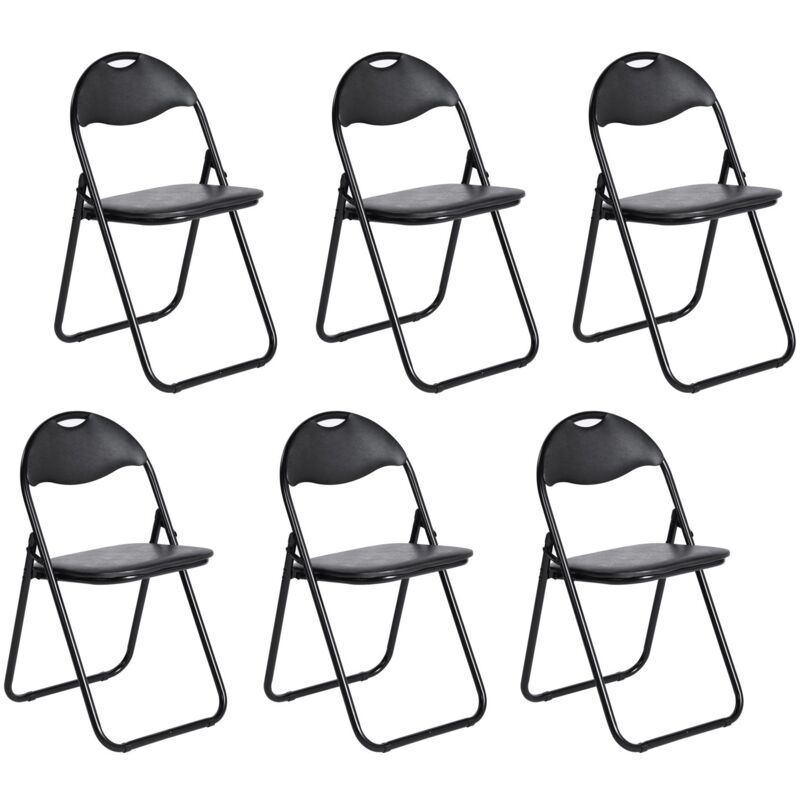 Eggree - Lot de 6 Chaises pliantes empilables rembourrées