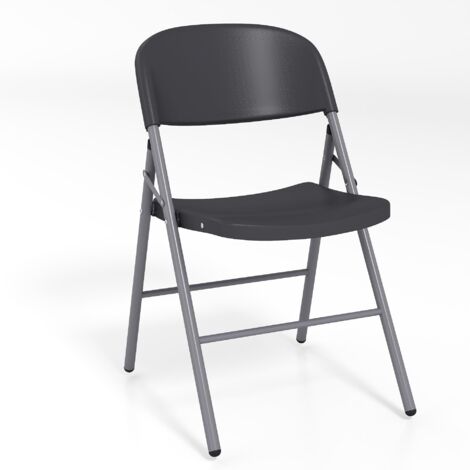 chaises pliantes plastique lot de 6 pliables qualité commerciale robuste léger empilables portables mobilier cadre métal confortable dossier intérie