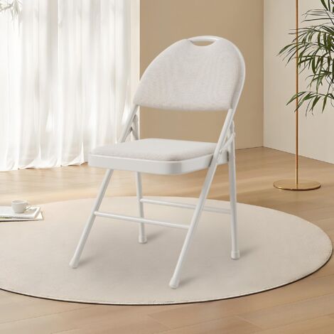 Chaises pliantes rembourrées metal antidérapantes empilables gain de place interieur exterieur maison bureau gris anthracite beige rouge