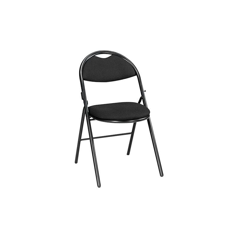 Chaises pliantes Super Confort piétement noir - noir - Lot de 2 - Maxiburo