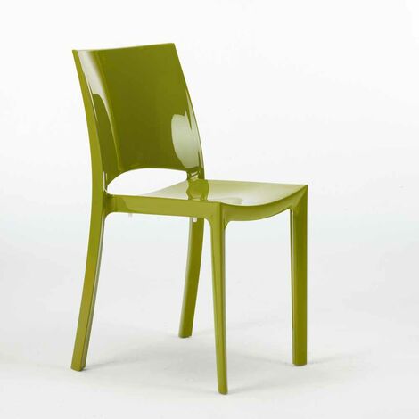 Chaises pour cuisine salle à manger bar brillante Grand Soleil Sunshine Design Moderne en Polypropylène