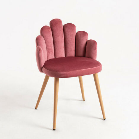 CADEAUX MIGUEL Chaises Salle à manger - Chaise Hand Velours - Rose