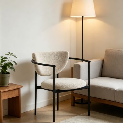 Chaises salle manger lot de 2, modèle scandinave en tissu doux, structure acier inoxydable ou métal noir, design compact et montage facile, parfait pour petits espaces, salle à manger et salon, style 