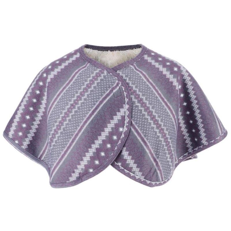 Ej.life - Châle D'épaule, Cap en Peluche Chaude Lavable Double Face Femmes Enveloppes et Châles Ou Capes D'hiver Personnes Âgées Coussin de