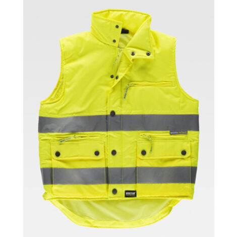Chaleco acolchado de alta visibilidad en tejido Oxford WORKTEAM C3209
