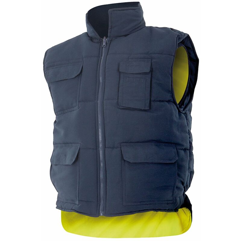

CHALECO ACOLCHADO REVERSIBLE ALTA VISIBILIDAD Azul Marino S